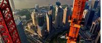 Шанхай с башни строительного крана