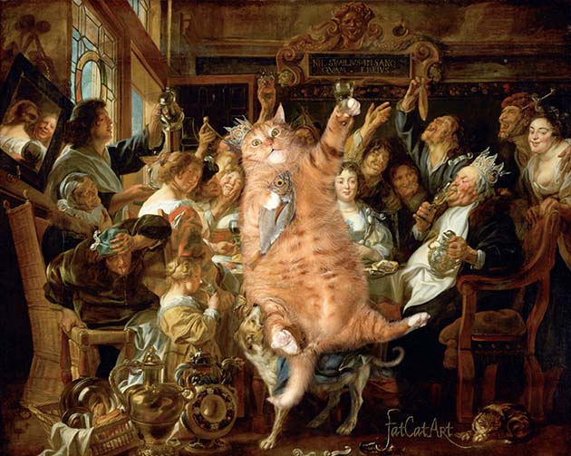 famous-paintings-with-zarathustra-fat-cat-art-svetlana-petrova1